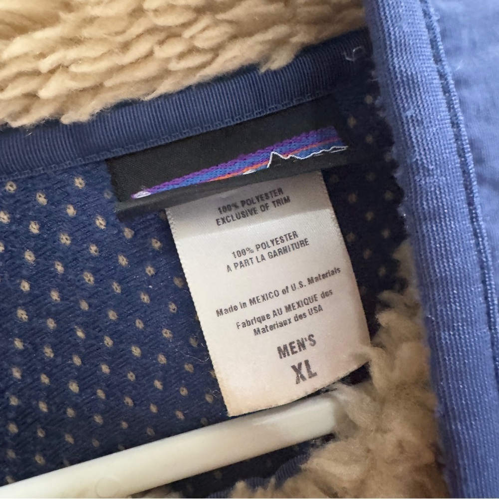 Patagonia Vintage Deep Pile Fleece Oatmeal Size XL - Picture 5 of 10